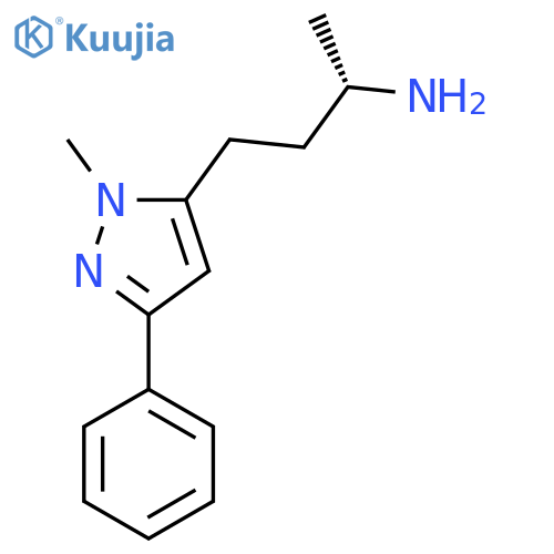 (2S)-4-(1-methyl-3-phenyl-1H-pyrazol-5-yl)butan-2-amine structure