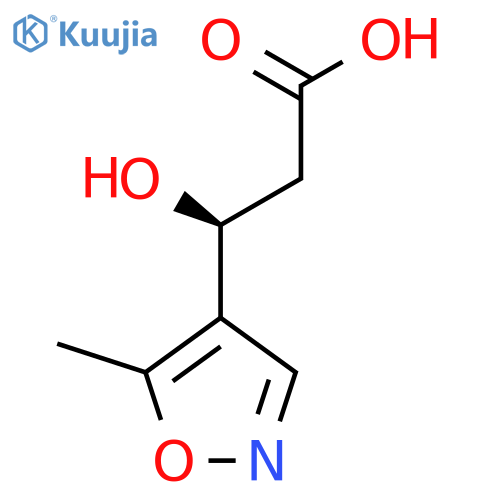 (3S)-3-hydroxy-3-(5-methyl-1,2-oxazol-4-yl)propanoic acid structure