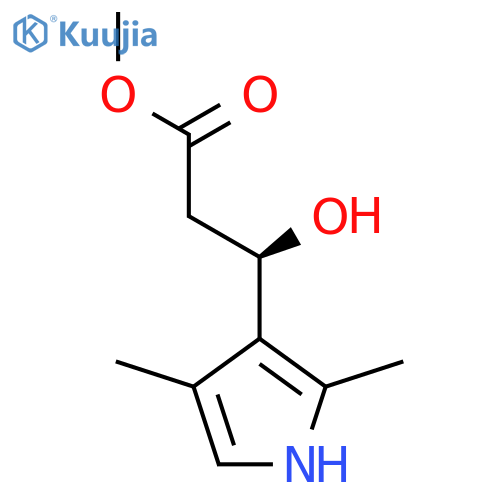 methyl (3R)-3-(2,4-dimethyl-1H-pyrrol-3-yl)-3-hydroxypropanoate structure