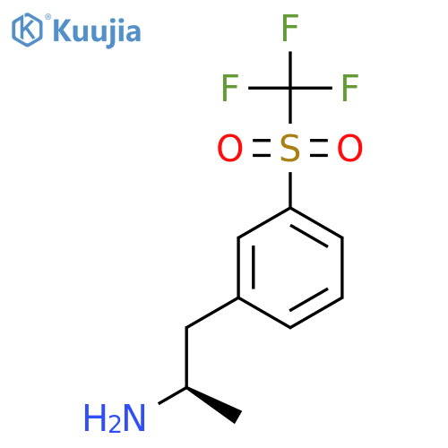 (2R)-1-(3-trifluoromethanesulfonylphenyl)propan-2-amine structure