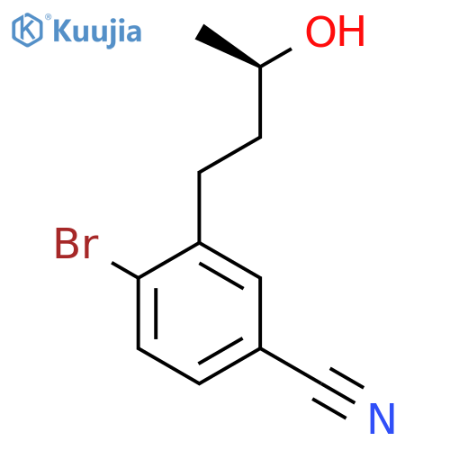 4-bromo-3-(3R)-3-hydroxybutylbenzonitrile structure