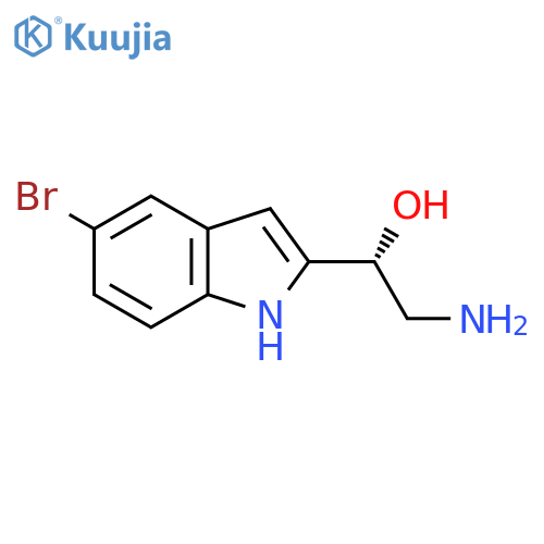(1R)-2-amino-1-(5-bromo-1H-indol-2-yl)ethan-1-ol structure
