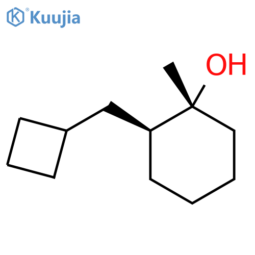 rac-(1R,2S)-2-(cyclobutylmethyl)-1-methylcyclohexan-1-ol structure
