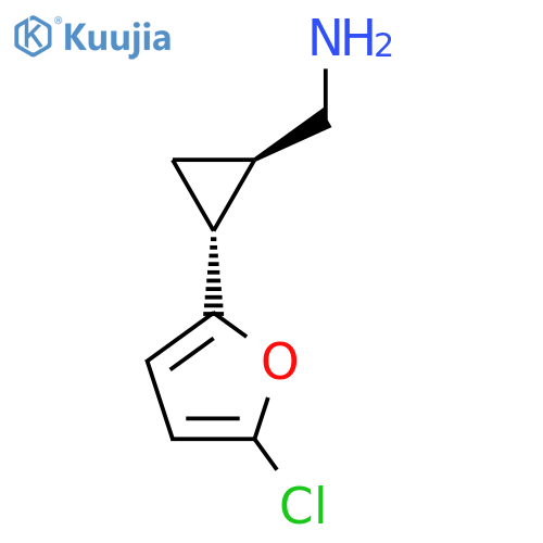 rac-(1R,2R)-2-(5-chlorofuran-2-yl)cyclopropylmethanamine structure