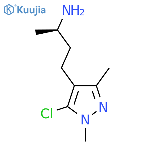 (2R)-4-(5-chloro-1,3-dimethyl-1H-pyrazol-4-yl)butan-2-amine structure