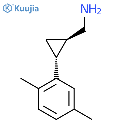 rac-(1R,2R)-2-(2,5-dimethylphenyl)cyclopropylmethanamine structure