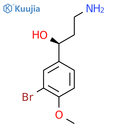 (1S)-3-amino-1-(3-bromo-4-methoxyphenyl)propan-1-ol structure