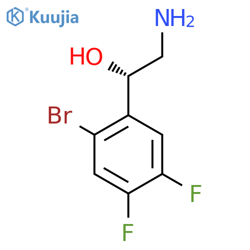 (1S)-2-amino-1-(2-bromo-4,5-difluorophenyl)ethan-1-ol structure