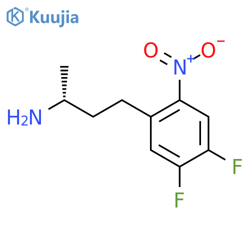 (2R)-4-(4,5-difluoro-2-nitrophenyl)butan-2-amine structure