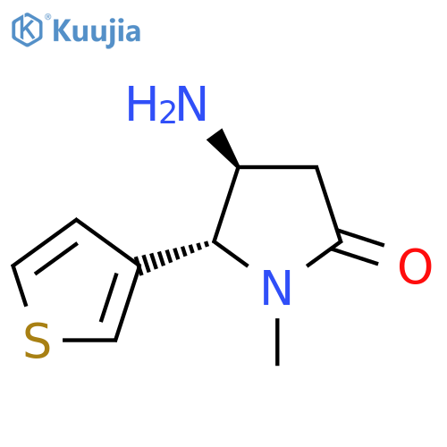 4-amino-1-methyl-5-(thiophen-3-yl)pyrrolidin-2-one structure