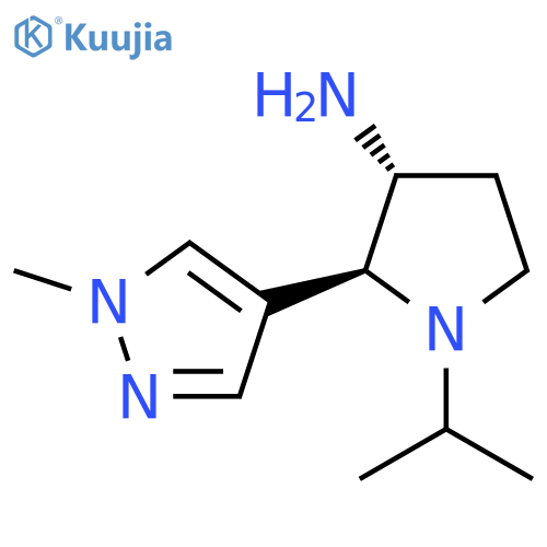 2-(1-methyl-1H-pyrazol-4-yl)-1-(propan-2-yl)pyrrolidin-3-amine structure