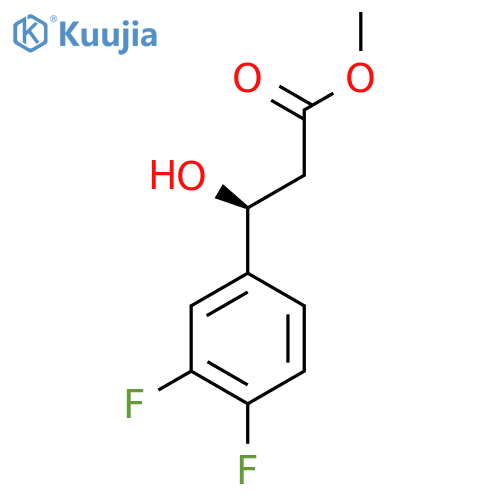 methyl (3S)-3-(3,4-difluorophenyl)-3-hydroxypropanoate structure