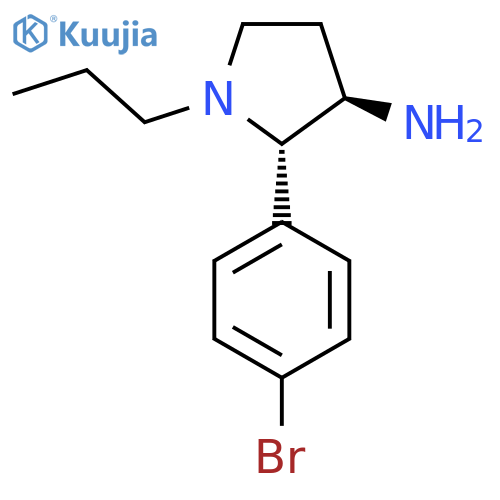 2-(4-bromophenyl)-1-propylpyrrolidin-3-amine structure