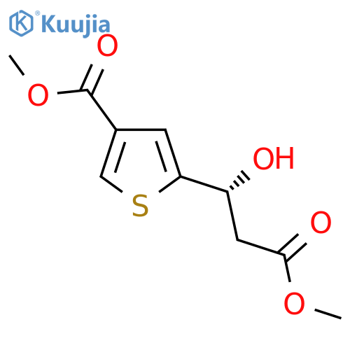 methyl 5-(1R)-1-hydroxy-3-methoxy-3-oxopropylthiophene-3-carboxylate structure