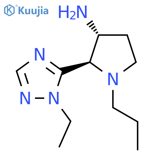 2-(1-ethyl-1H-1,2,4-triazol-5-yl)-1-propylpyrrolidin-3-amine structure