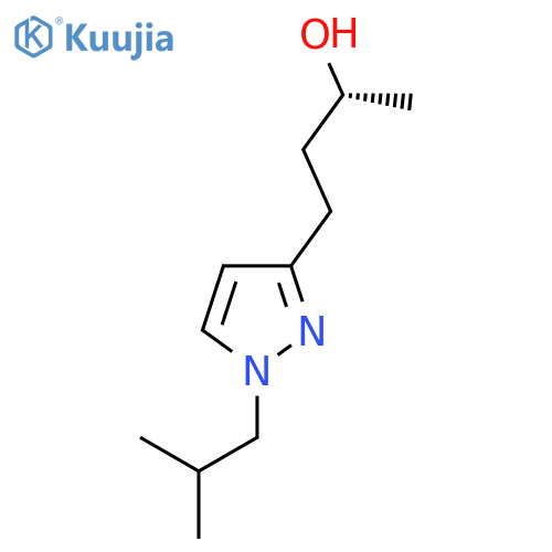 (2R)-4-1-(2-methylpropyl)-1H-pyrazol-3-ylbutan-2-ol structure