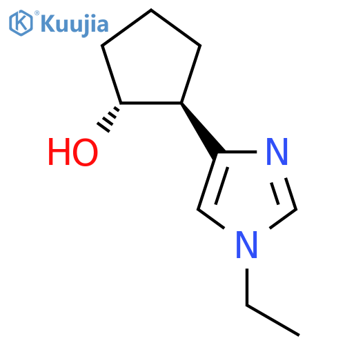 rac-(1R,2S)-2-(1-ethyl-1H-imidazol-4-yl)cyclopentan-1-ol structure