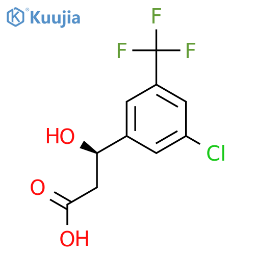 (3R)-3-3-chloro-5-(trifluoromethyl)phenyl-3-hydroxypropanoic acid structure