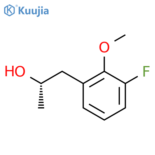 (2S)-1-(3-fluoro-2-methoxyphenyl)propan-2-ol structure