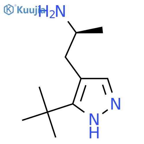 (2S)-1-(3-tert-butyl-1H-pyrazol-4-yl)propan-2-amine structure
