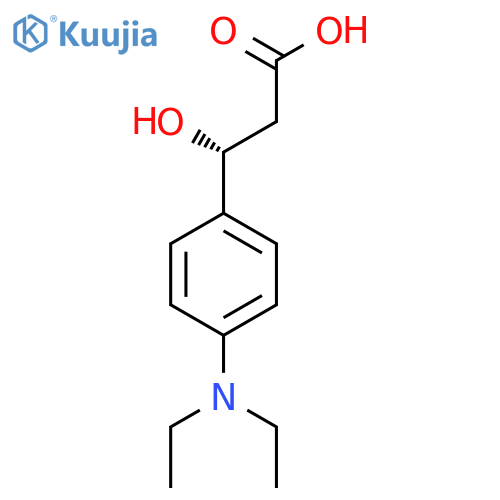 (3R)-3-4-(diethylamino)phenyl-3-hydroxypropanoic acid structure