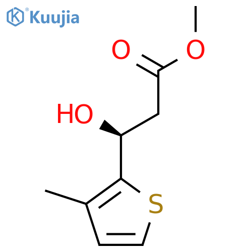 methyl (3S)-3-hydroxy-3-(3-methylthiophen-2-yl)propanoate structure