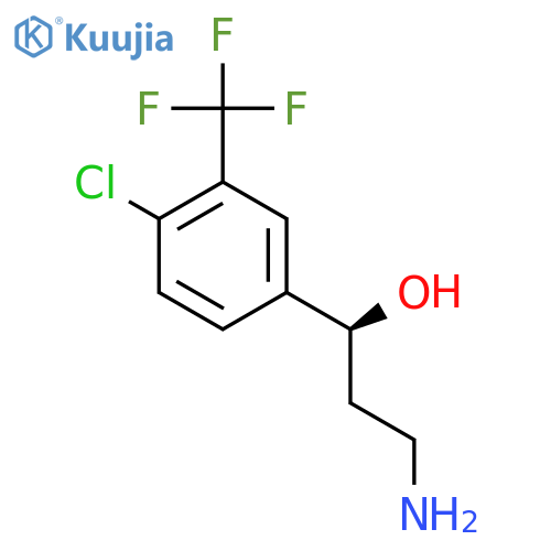 (1S)-3-amino-1-4-chloro-3-(trifluoromethyl)phenylpropan-1-ol structure