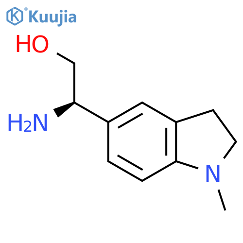 (2R)-2-amino-2-(1-methyl-2,3-dihydro-1H-indol-5-yl)ethan-1-ol structure