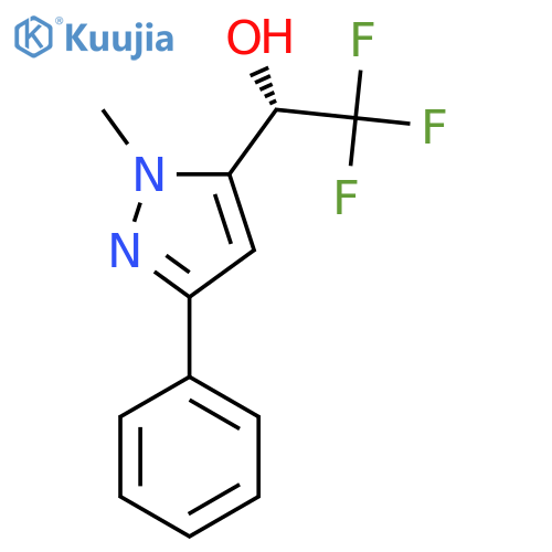 (1S)-2,2,2-trifluoro-1-(1-methyl-3-phenyl-1H-pyrazol-5-yl)ethan-1-ol structure
