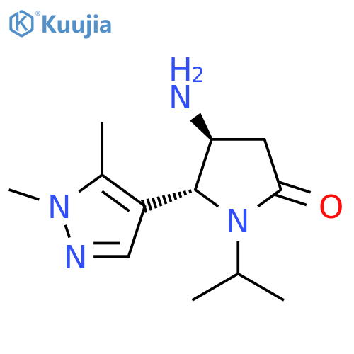 4-amino-5-(1,5-dimethyl-1H-pyrazol-4-yl)-1-(propan-2-yl)pyrrolidin-2-one structure