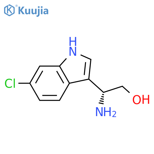 (2R)-2-amino-2-(6-chloro-1H-indol-3-yl)ethan-1-ol structure
