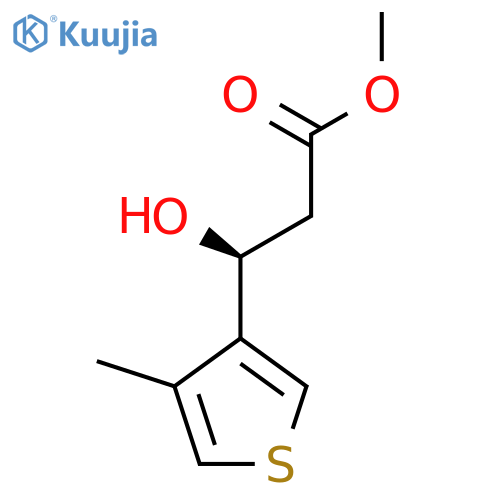 methyl (3S)-3-hydroxy-3-(4-methylthiophen-3-yl)propanoate structure