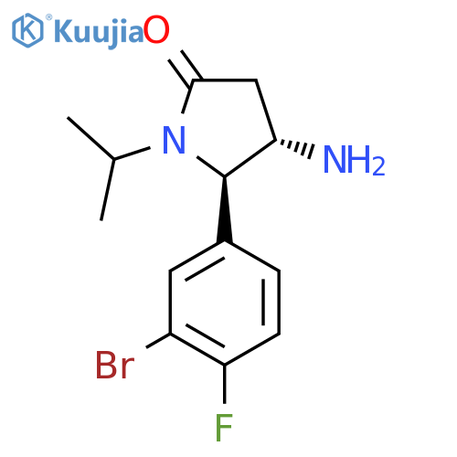 4-amino-5-(3-bromo-4-fluorophenyl)-1-(propan-2-yl)pyrrolidin-2-one structure