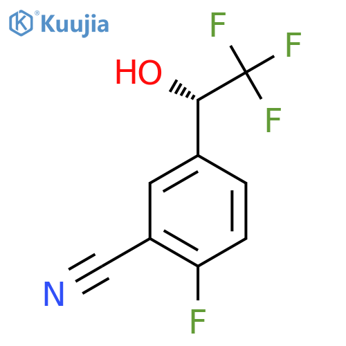 2-fluoro-5-(1S)-2,2,2-trifluoro-1-hydroxyethylbenzonitrile structure