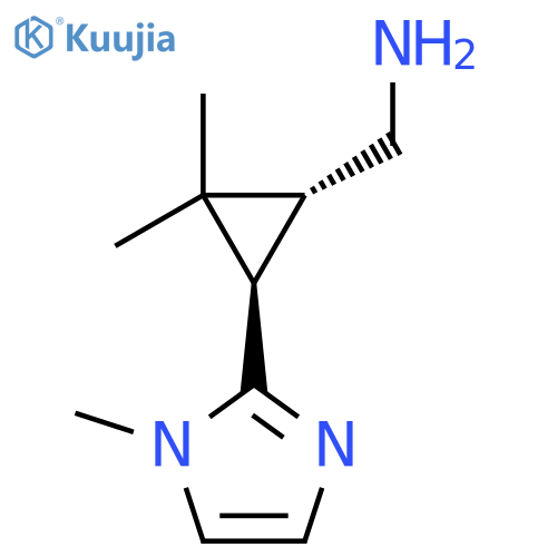 rac-(1R,3R)-2,2-dimethyl-3-(1-methyl-1H-imidazol-2-yl)cyclopropylmethanamine structure