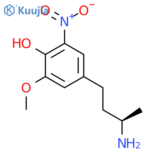 4-(3R)-3-aminobutyl-2-methoxy-6-nitrophenol structure