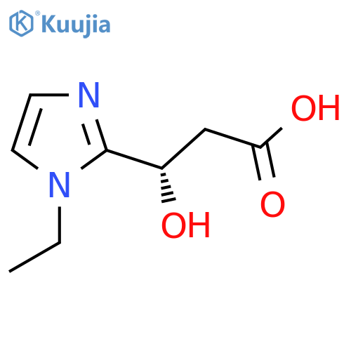 (3S)-3-(1-ethyl-1H-imidazol-2-yl)-3-hydroxypropanoic acid structure