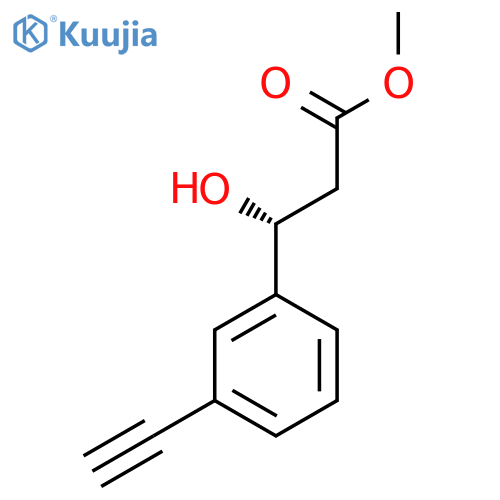 methyl (3R)-3-(3-ethynylphenyl)-3-hydroxypropanoate structure