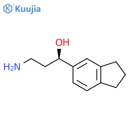 (1R)-3-amino-1-(2,3-dihydro-1H-inden-5-yl)propan-1-ol structure