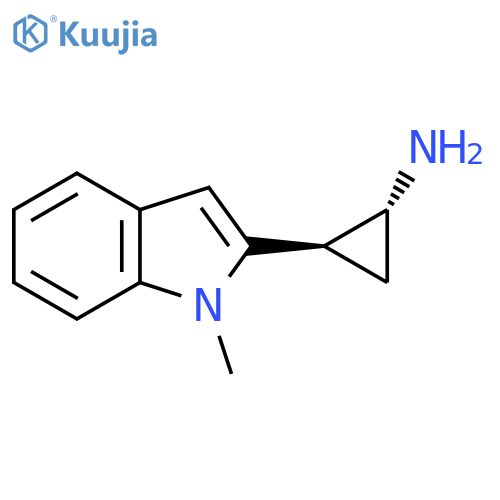 rac-(1R,2R)-2-(1-methyl-1H-indol-2-yl)cyclopropan-1-amine structure