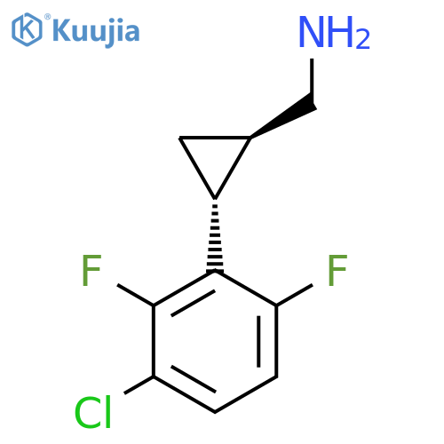 rac-(1R,2R)-2-(3-chloro-2,6-difluorophenyl)cyclopropylmethanamine structure