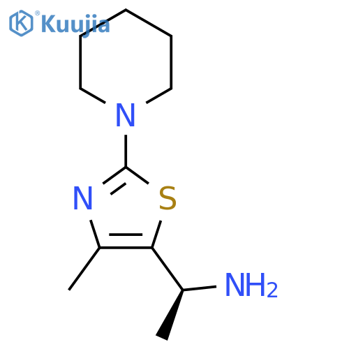 (1S)-1-4-methyl-2-(piperidin-1-yl)-1,3-thiazol-5-ylethan-1-amine structure