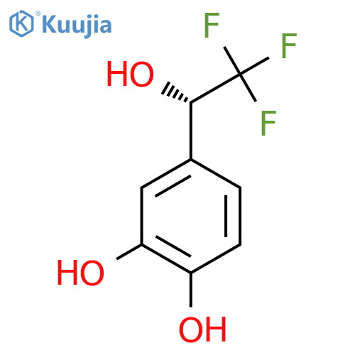 4-(1S)-2,2,2-trifluoro-1-hydroxyethylbenzene-1,2-diol structure