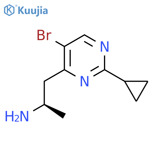 (2R)-1-(5-bromo-2-cyclopropylpyrimidin-4-yl)propan-2-amine structure