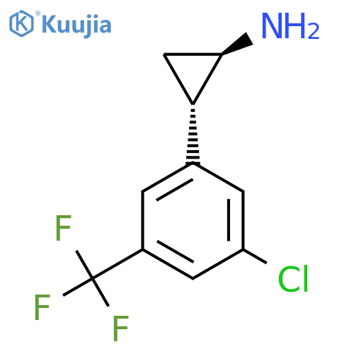 rac-(1R,2S)-2-3-chloro-5-(trifluoromethyl)phenylcyclopropan-1-amine structure