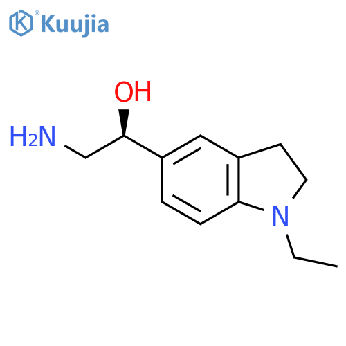 (1S)-2-amino-1-(1-ethyl-2,3-dihydro-1H-indol-5-yl)ethan-1-ol structure