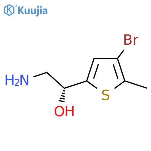 (1R)-2-amino-1-(4-bromo-5-methylthiophen-2-yl)ethan-1-ol structure