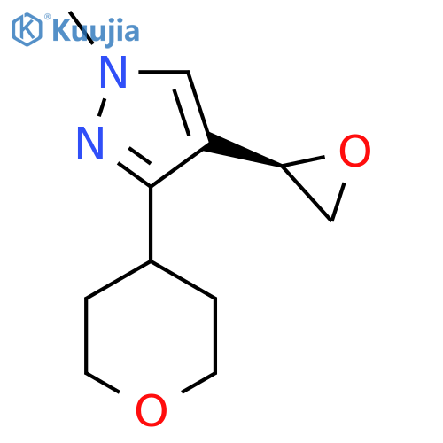 1-methyl-3-(oxan-4-yl)-4-(2R)-oxiran-2-yl-1H-pyrazole structure