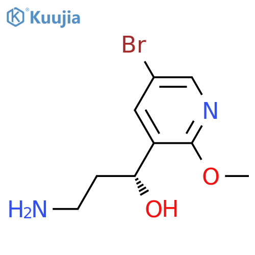 (1R)-3-amino-1-(5-bromo-2-methoxypyridin-3-yl)propan-1-ol structure