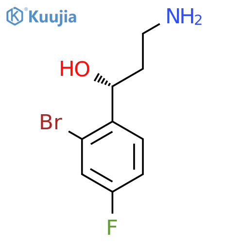 (1R)-3-amino-1-(2-bromo-4-fluorophenyl)propan-1-ol structure